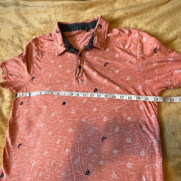 POINT ZERO Polo Shirt Men's Size Large Nautical Peach Colour - Picture 13 of 13